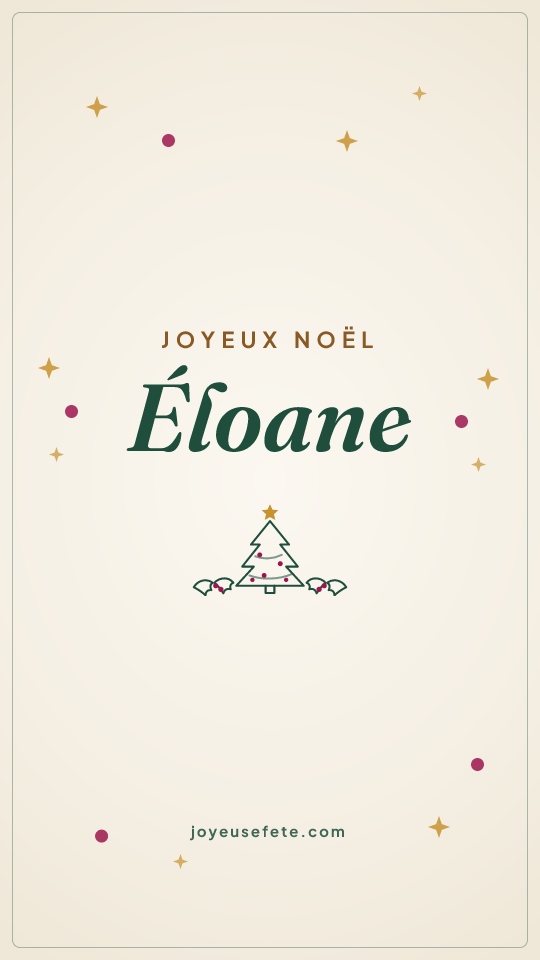 Image « Joyeux Noël Éloane » au format story