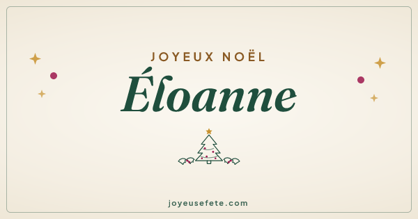 Image « Joyeux Noël Éloanne » au format large