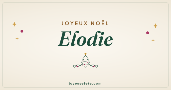 Image « Joyeux Noël Elodie » au format large