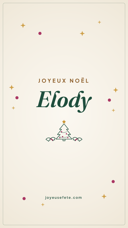 Image « Joyeux Noël Elody » au format story