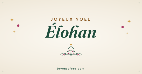 Image « Joyeux Noël Élohan » au format large
