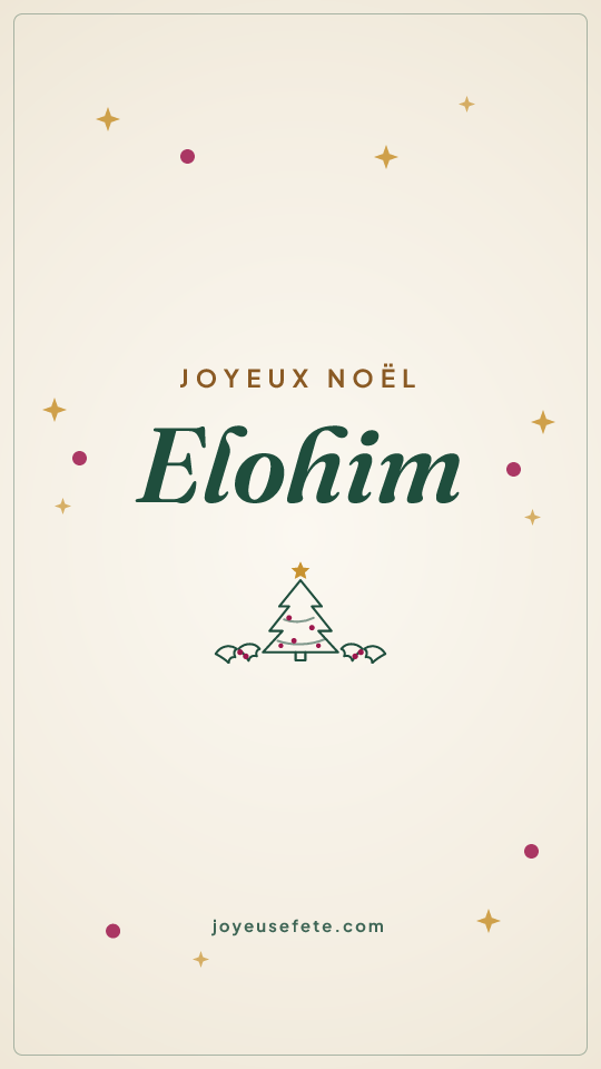 Image « Joyeux Noël Elohim » au format story