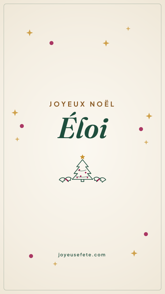 Image « Joyeux Noël Éloi » au format story