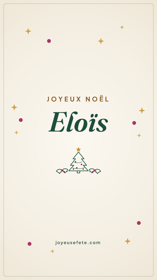 Image « Joyeux Noël Eloïs » au format story