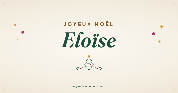 Image « Joyeux Noël Eloïse » au format large