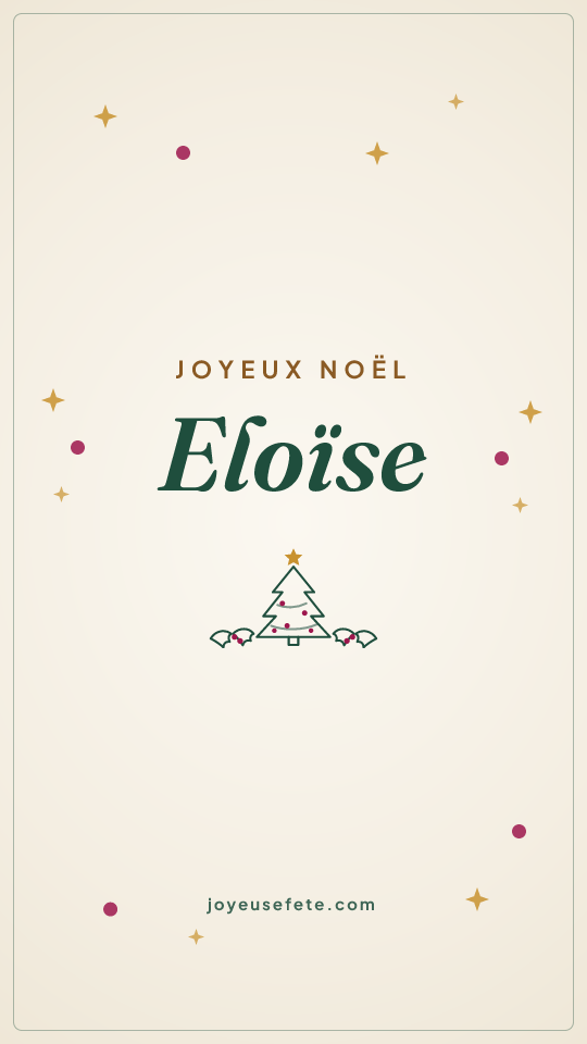 Image « Joyeux Noël Eloïse » au format story