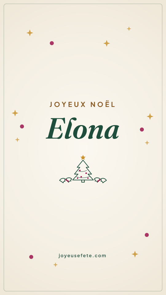 Image « Joyeux Noël Elona » au format story