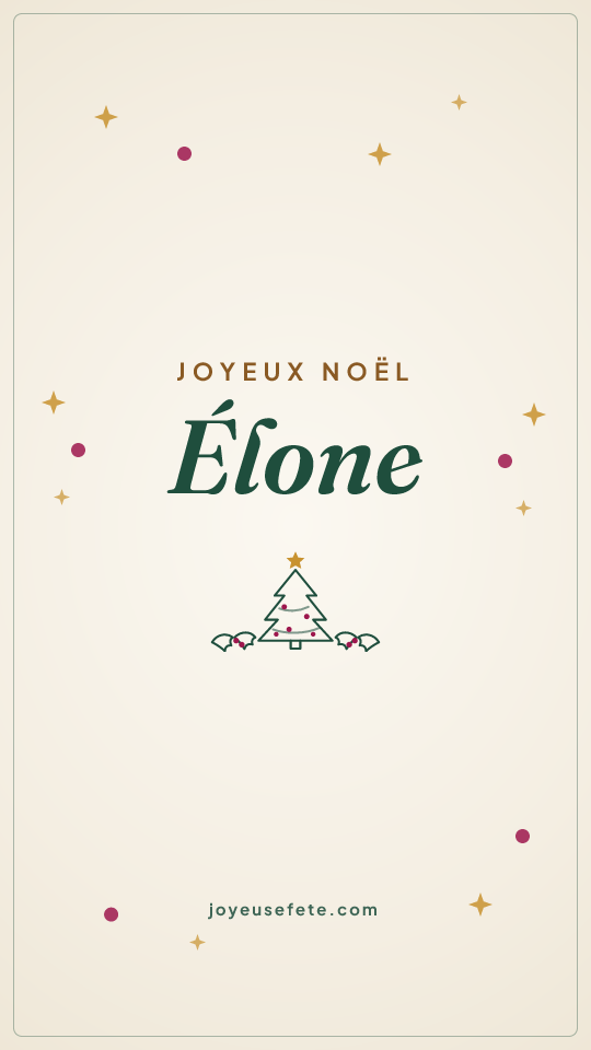 Image « Joyeux Noël Élone » au format story