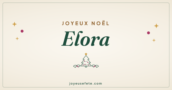 Image « Joyeux Noël Elora » au format large