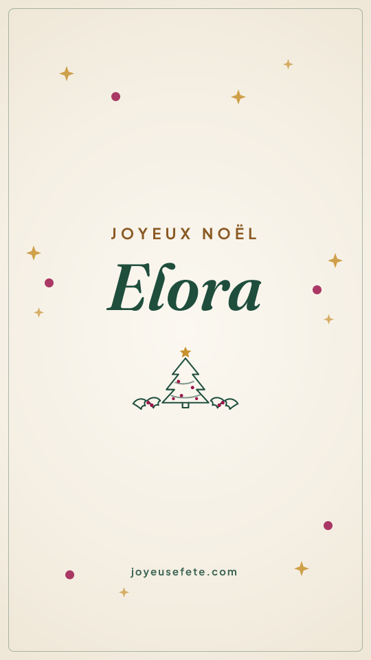 Image « Joyeux Noël Elora » au format story