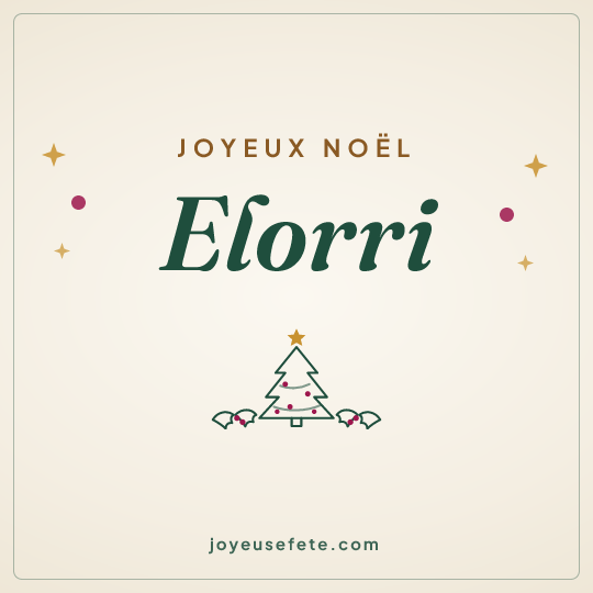 Image carrée « Joyeux Noël Elorri » pour WhatsApp