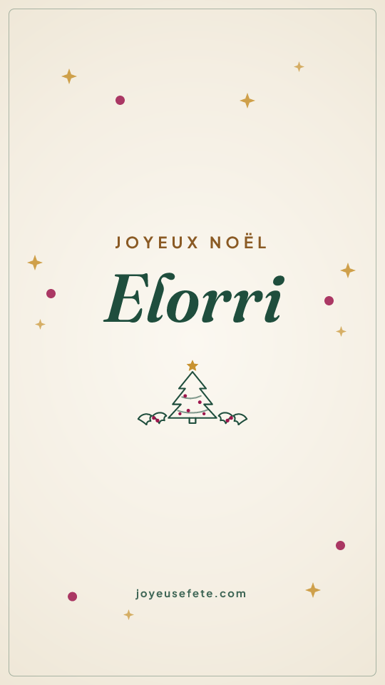 Image « Joyeux Noël Elorri » au format story