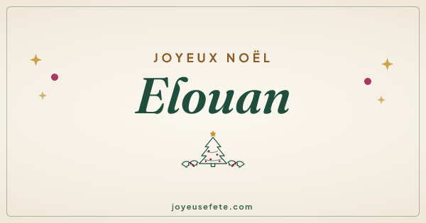 Image « Joyeux Noël Elouan » au format large