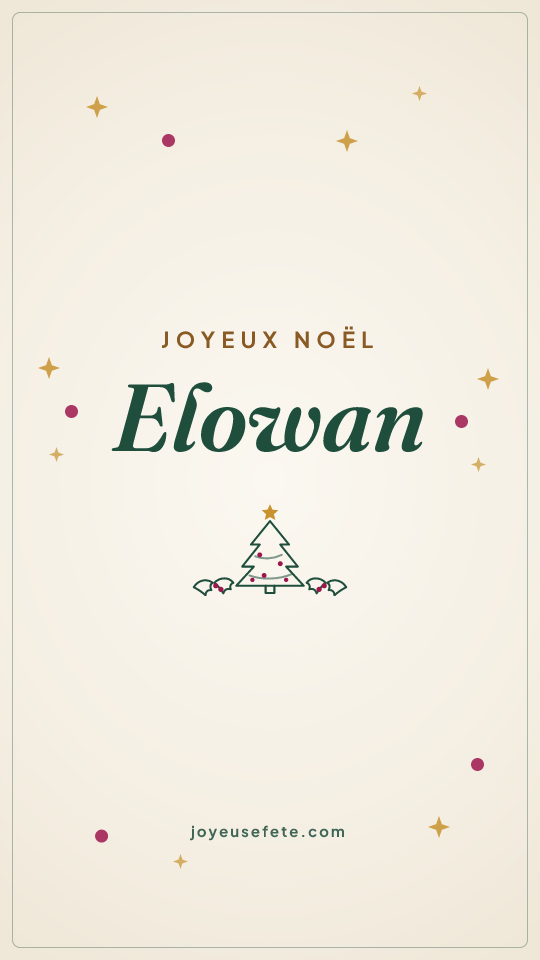 Image « Joyeux Noël Elowan » au format story