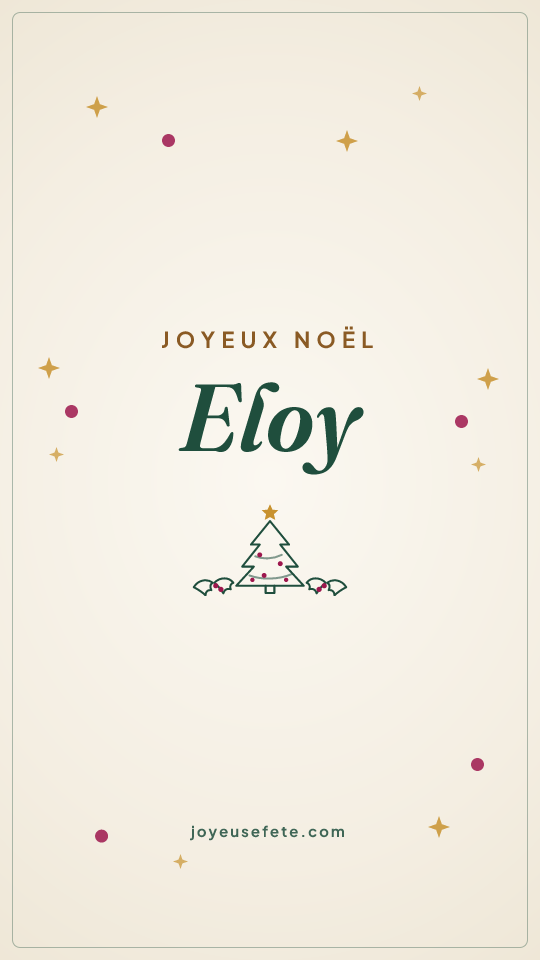 Image « Joyeux Noël Eloy » au format story