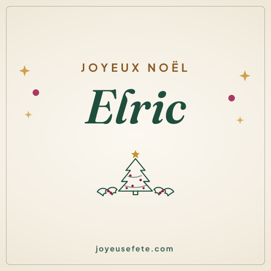 Image carrée « Joyeux Noël Elric » pour WhatsApp