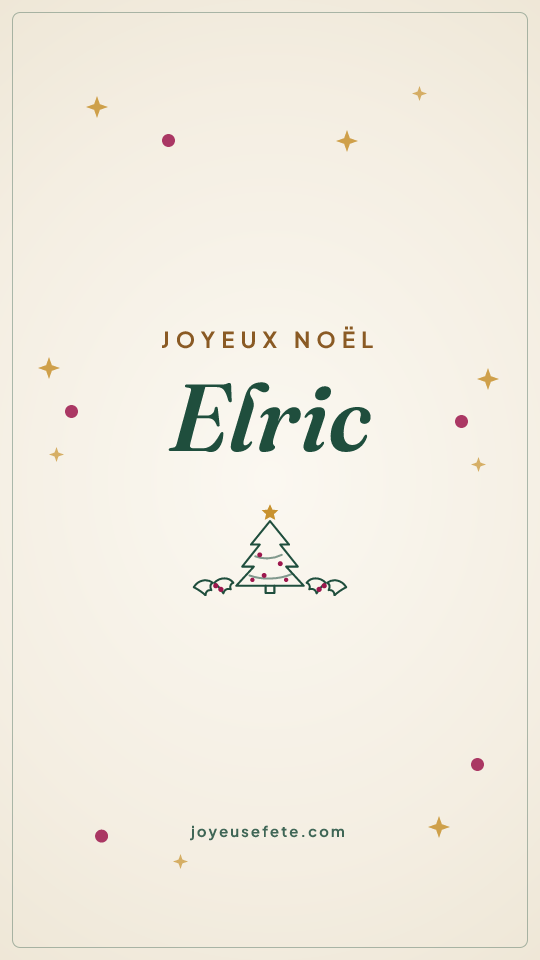 Image « Joyeux Noël Elric » au format story
