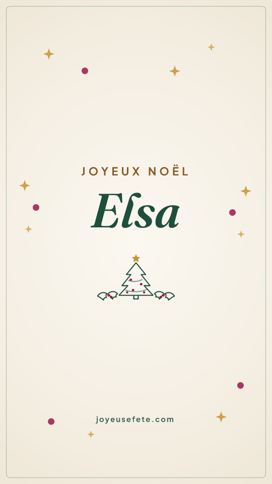 Image « Joyeux Noël Elsa » au format story