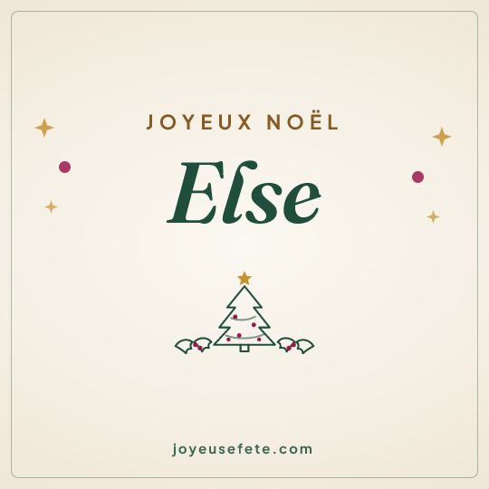 Image carrée « Joyeux Noël Else » pour WhatsApp