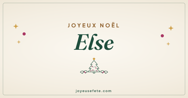 Image « Joyeux Noël Else » au format large