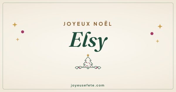 Image « Joyeux Noël Elsy » au format large