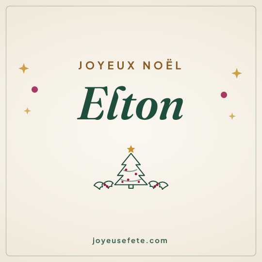 Image carrée « Joyeux Noël Elton » pour WhatsApp