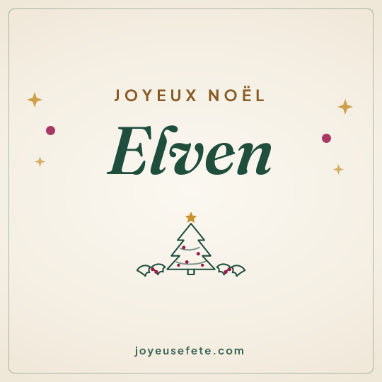 Image carrée « Joyeux Noël Elven » pour WhatsApp