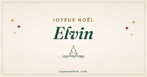 Image « Joyeux Noël Elvin » au format large