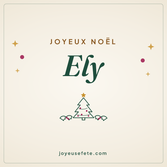 Image carrée « Joyeux Noël Ely » pour WhatsApp