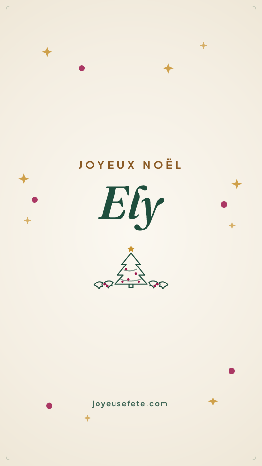 Image « Joyeux Noël Ely » au format story