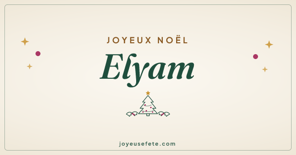 Image « Joyeux Noël Elyam » au format large
