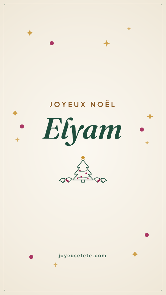 Image « Joyeux Noël Elyam » au format story