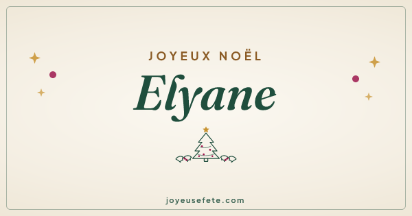 Image « Joyeux Noël Elyane » au format large