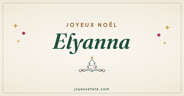 Image « Joyeux Noël Elyanna » au format large