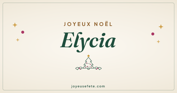 Image « Joyeux Noël Elycia » au format large