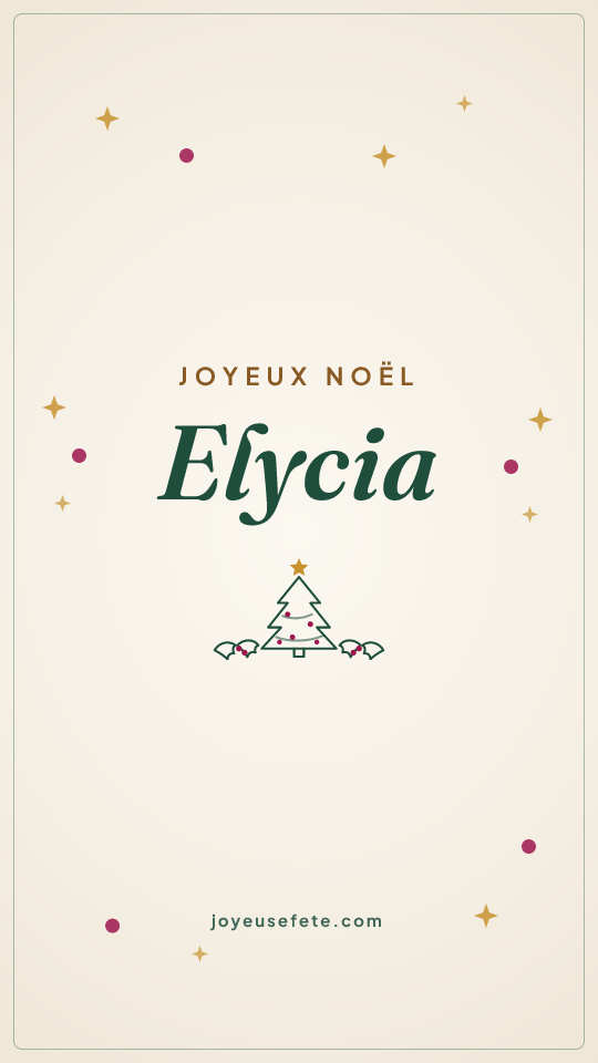 Image « Joyeux Noël Elycia » au format story