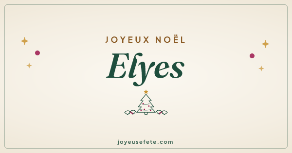 Image « Joyeux Noël Elyes » au format large
