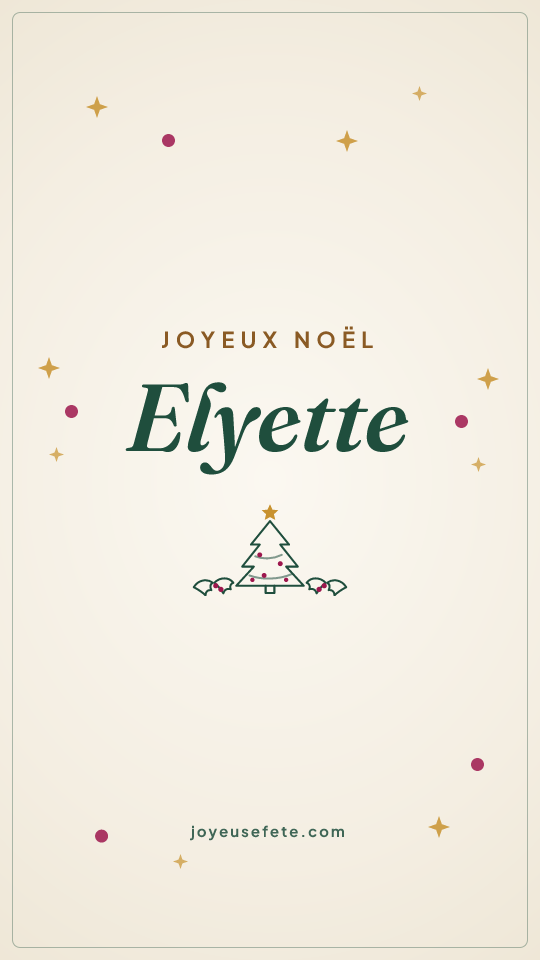 Image « Joyeux Noël Elyette » au format story