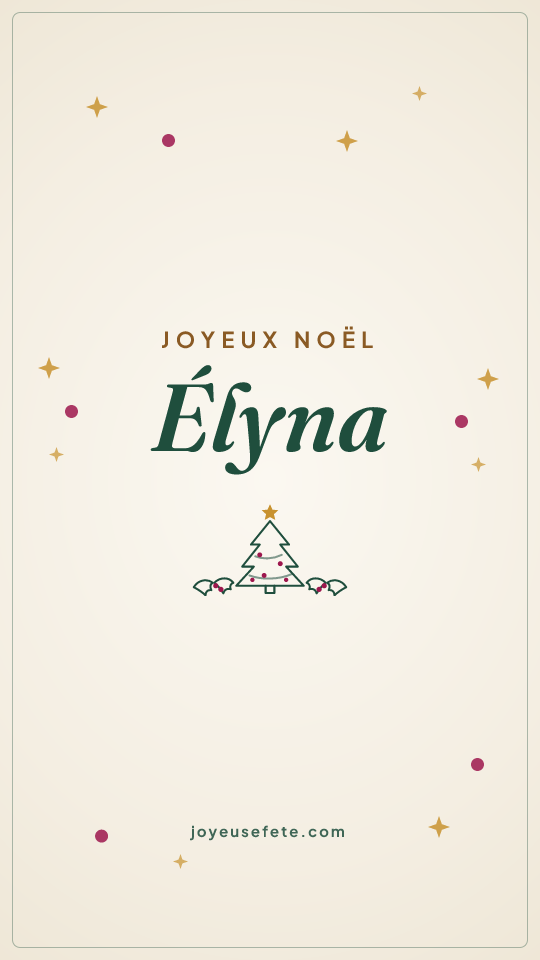 Image « Joyeux Noël Élyna » au format story
