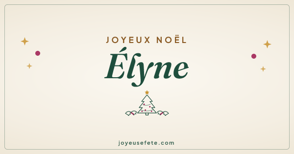 Image « Joyeux Noël Élyne » au format large