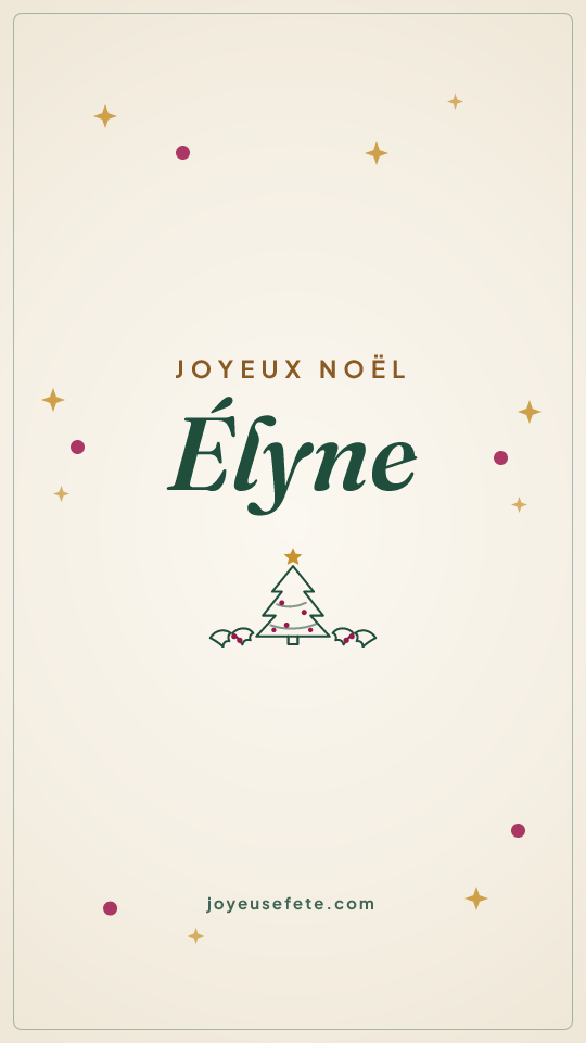 Image « Joyeux Noël Élyne » au format story