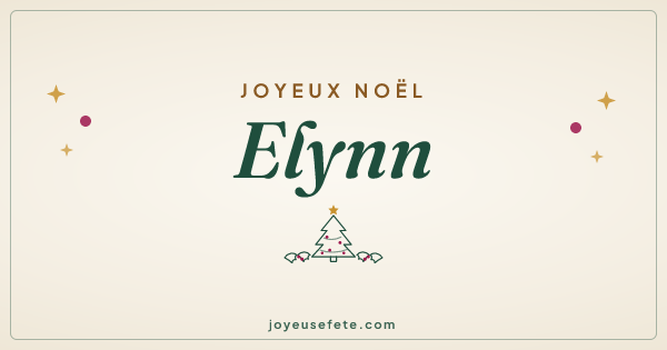 Image « Joyeux Noël Elynn » au format large