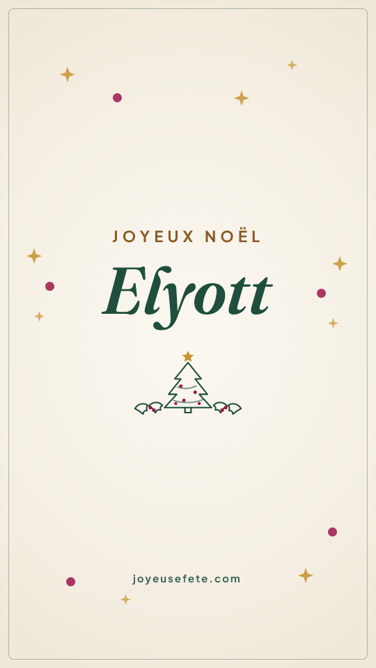 Image « Joyeux Noël Elyott » au format story