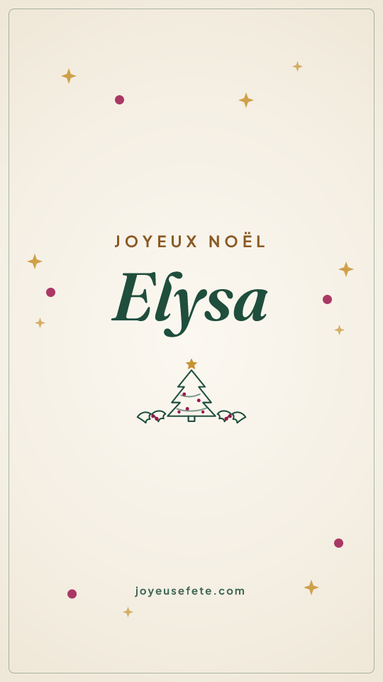 Image « Joyeux Noël Elysa » au format story