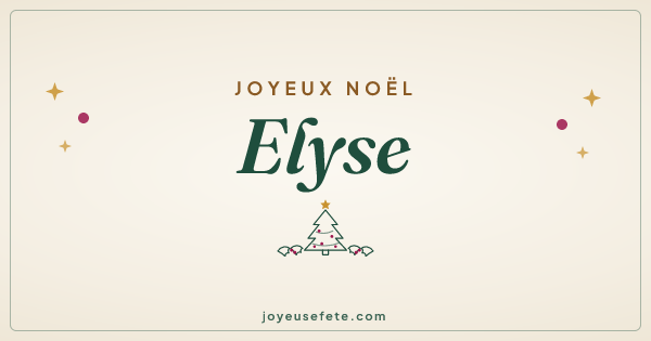 Image « Joyeux Noël Elyse » au format large