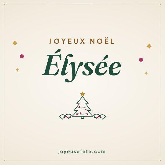 Image carrée « Joyeux Noël Elysée » pour WhatsApp