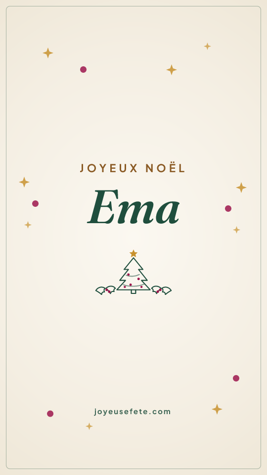 Image « Joyeux Noël Ema » au format story