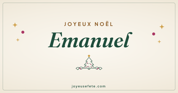 Image « Joyeux Noël Emanuel » au format large