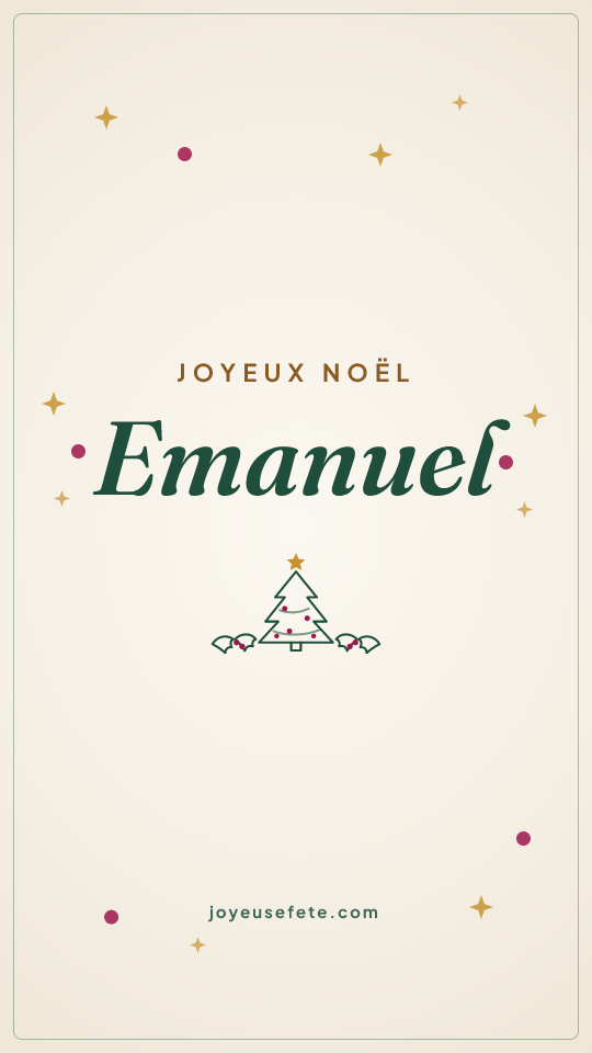 Image « Joyeux Noël Emanuel » au format story