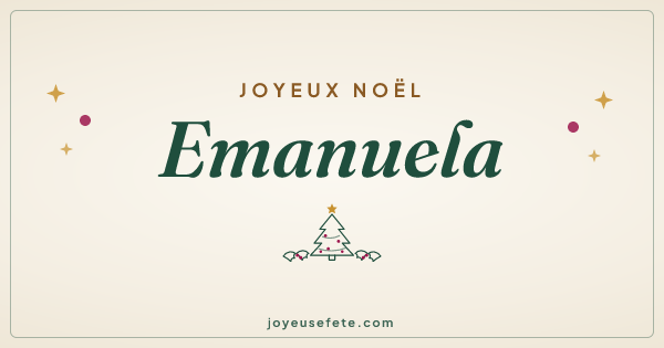 Image « Joyeux Noël Emanuela » au format large